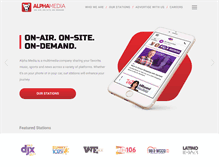 Tablet Screenshot of alphamediausa.com